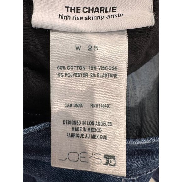 Joe's Women's Size 25 The Charlie High Rise Skinny Ankle Denim Jeans - Picture 8 of 13